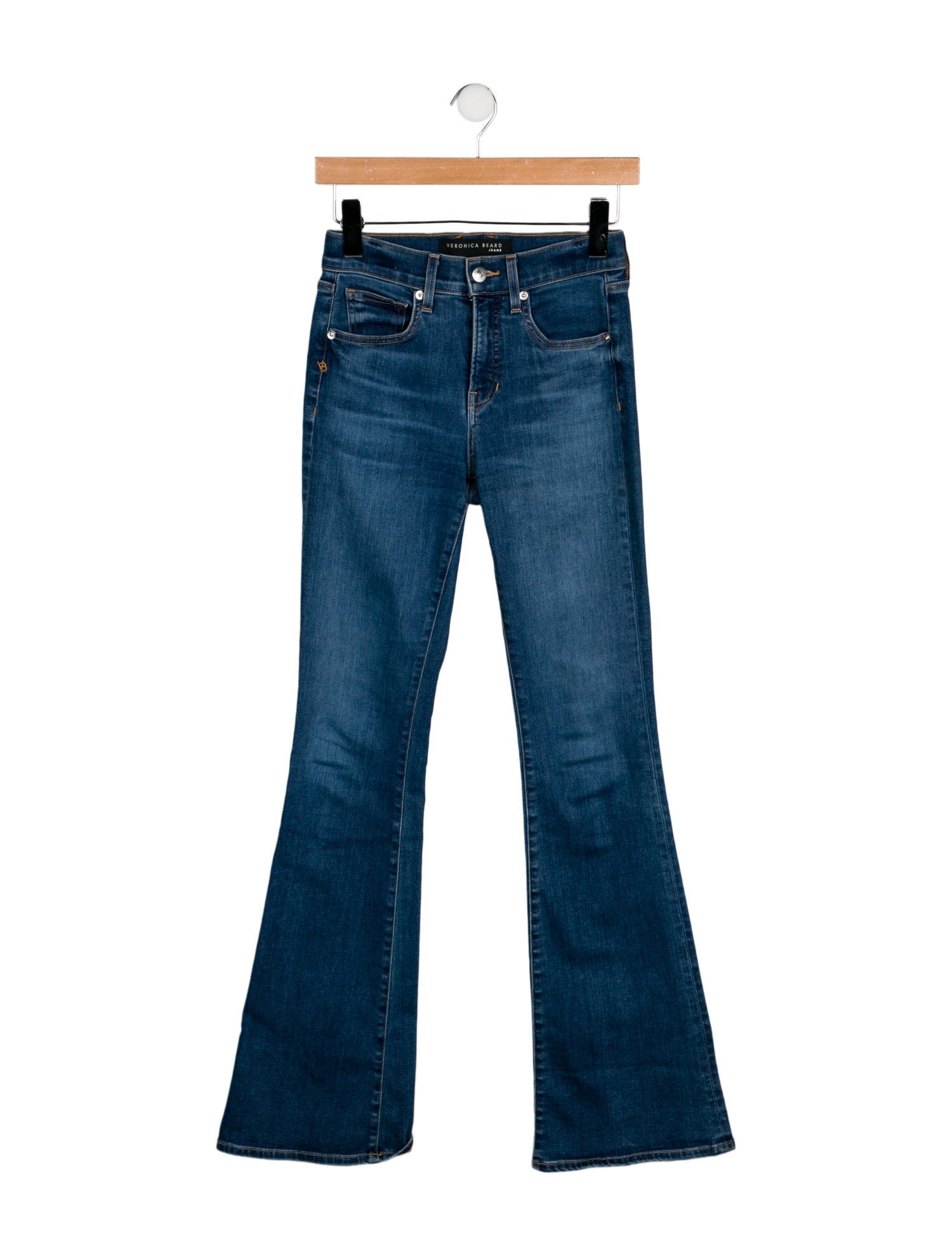 Veronica Beard Mid-Rise Wide Leg Jeans