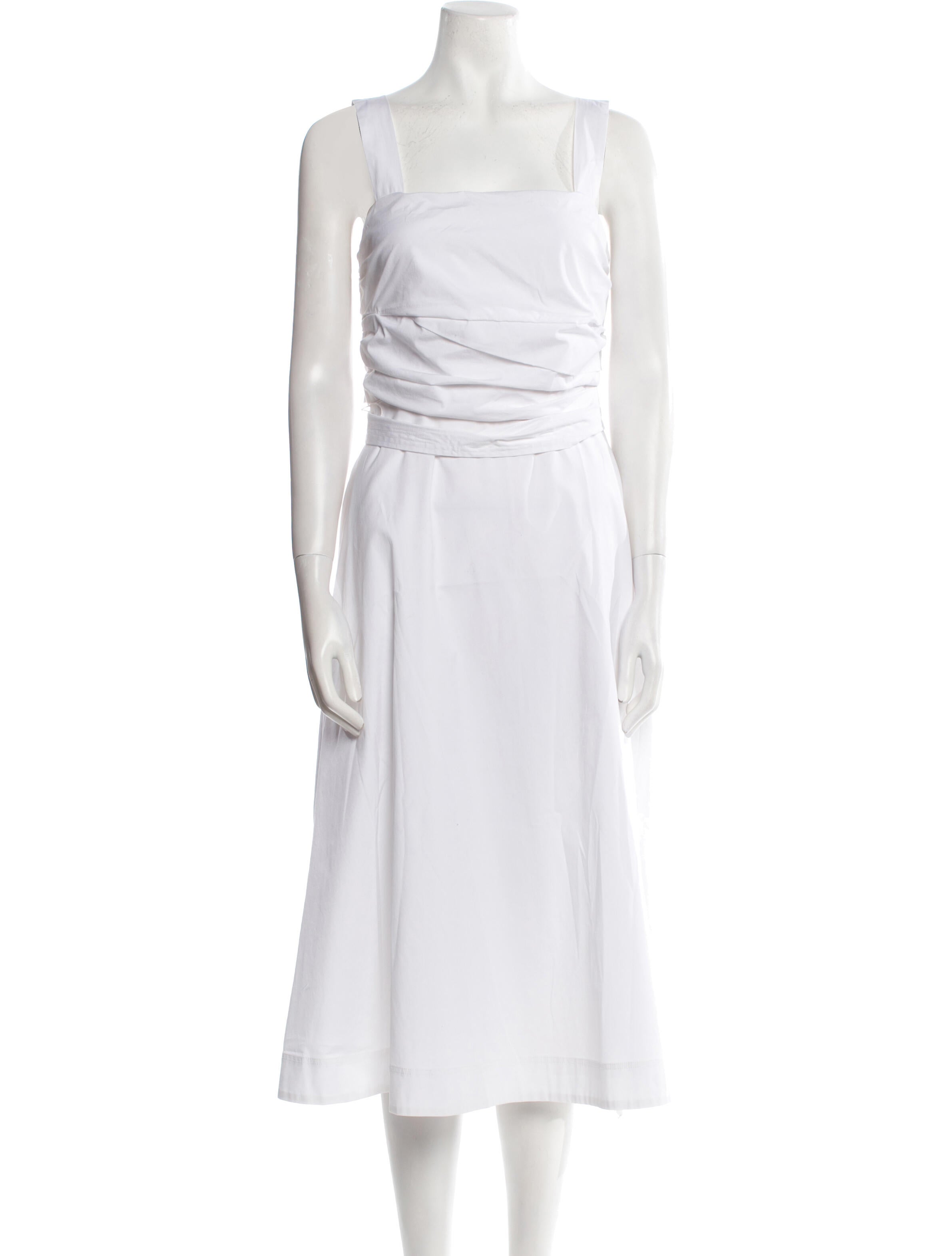 Veronica Beard Square Neckline Midi Length Dress