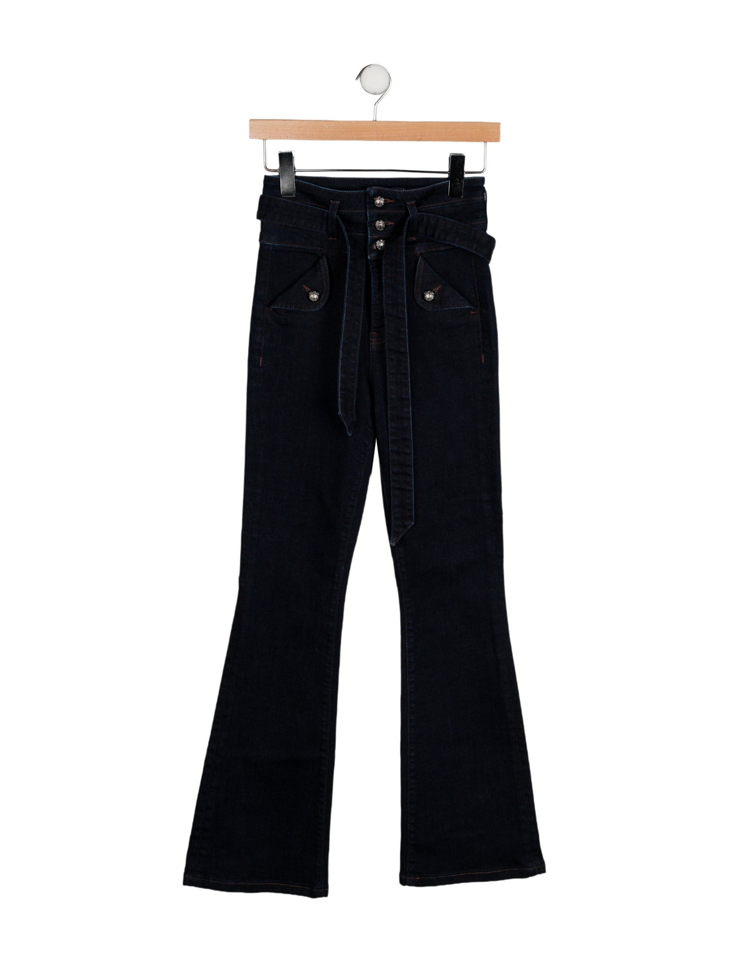 Veronica Beard High-Rise Wide Leg Jeans