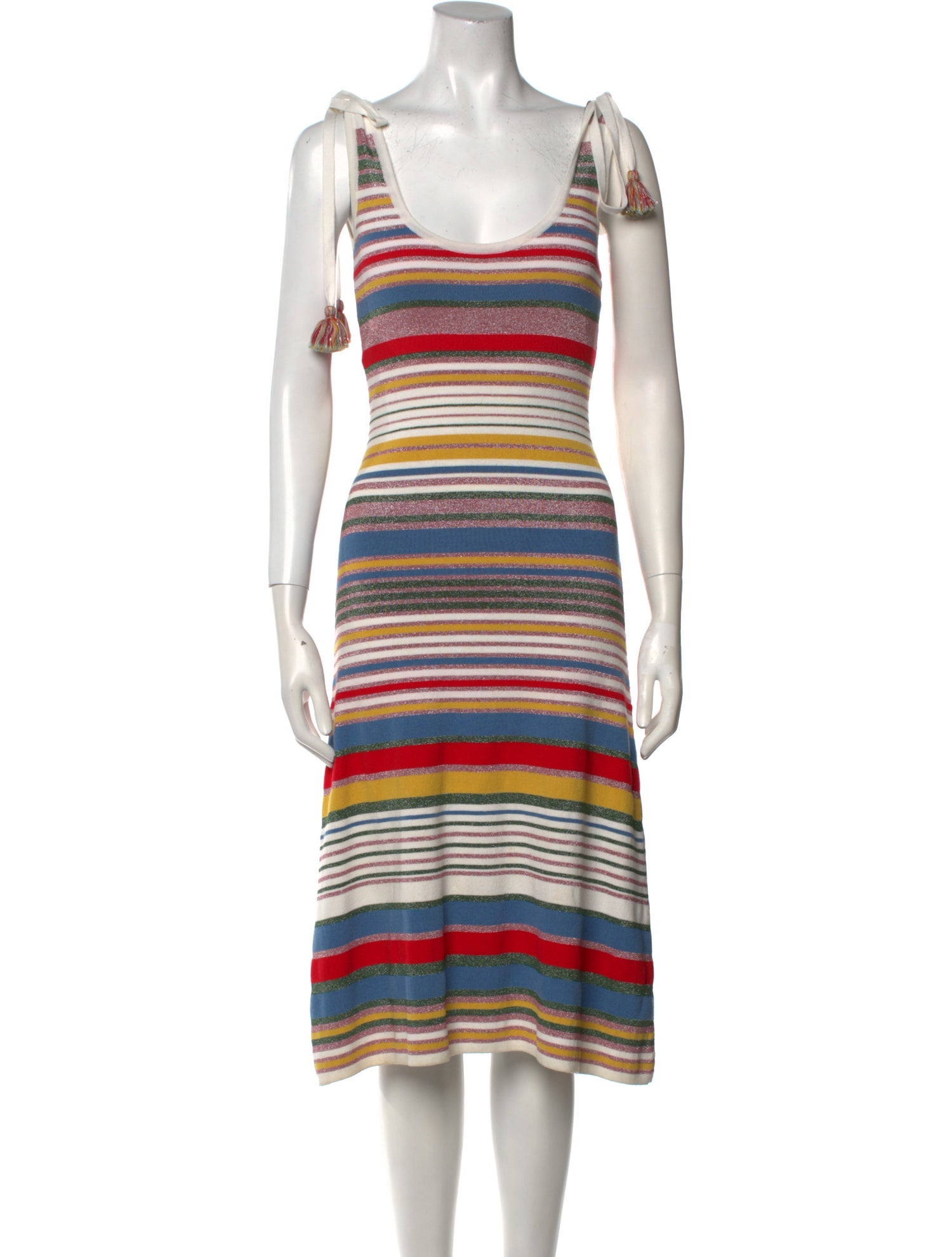 Veronica Beard Striped Midi Length Dress