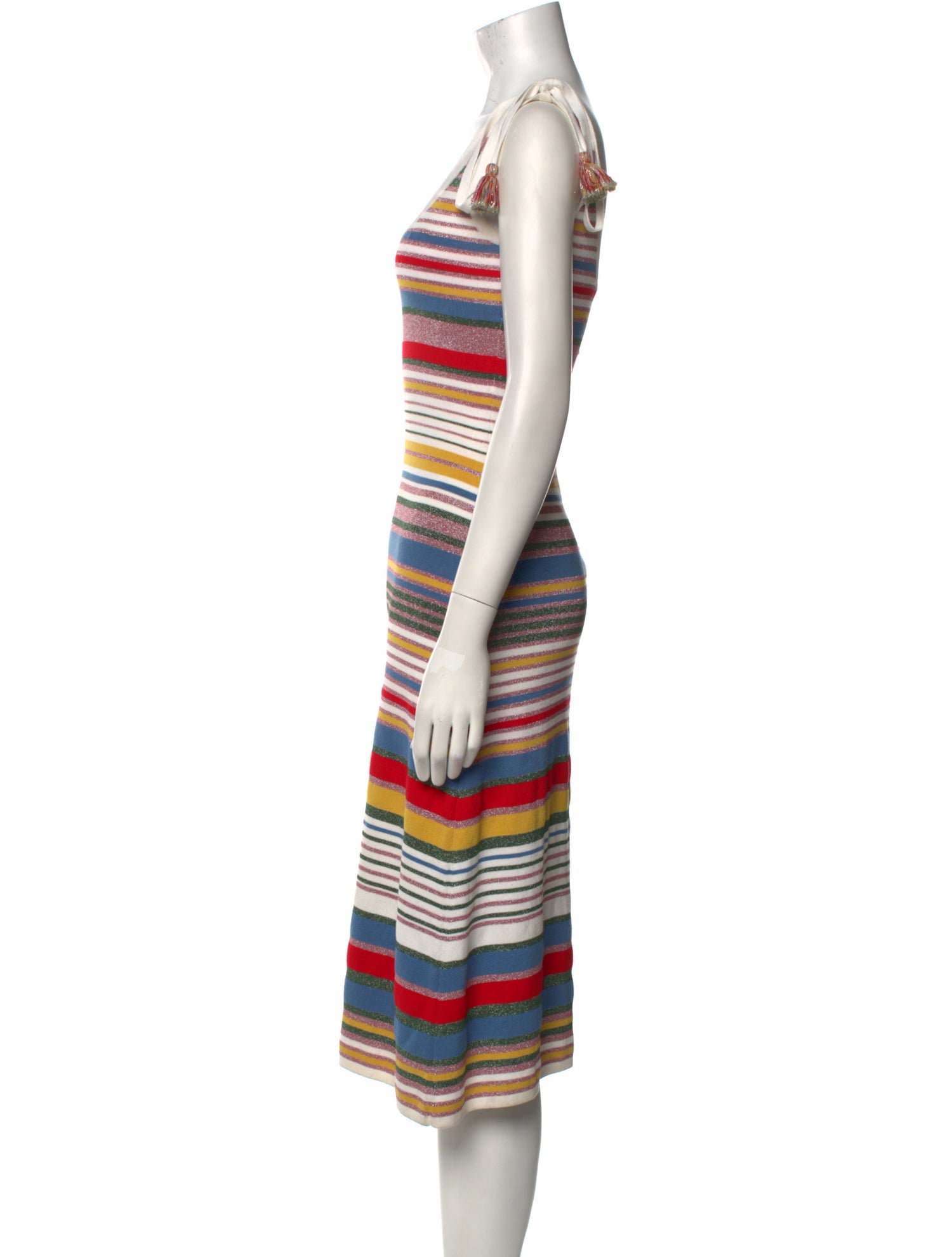 Veronica Beard Striped Midi Length Dress