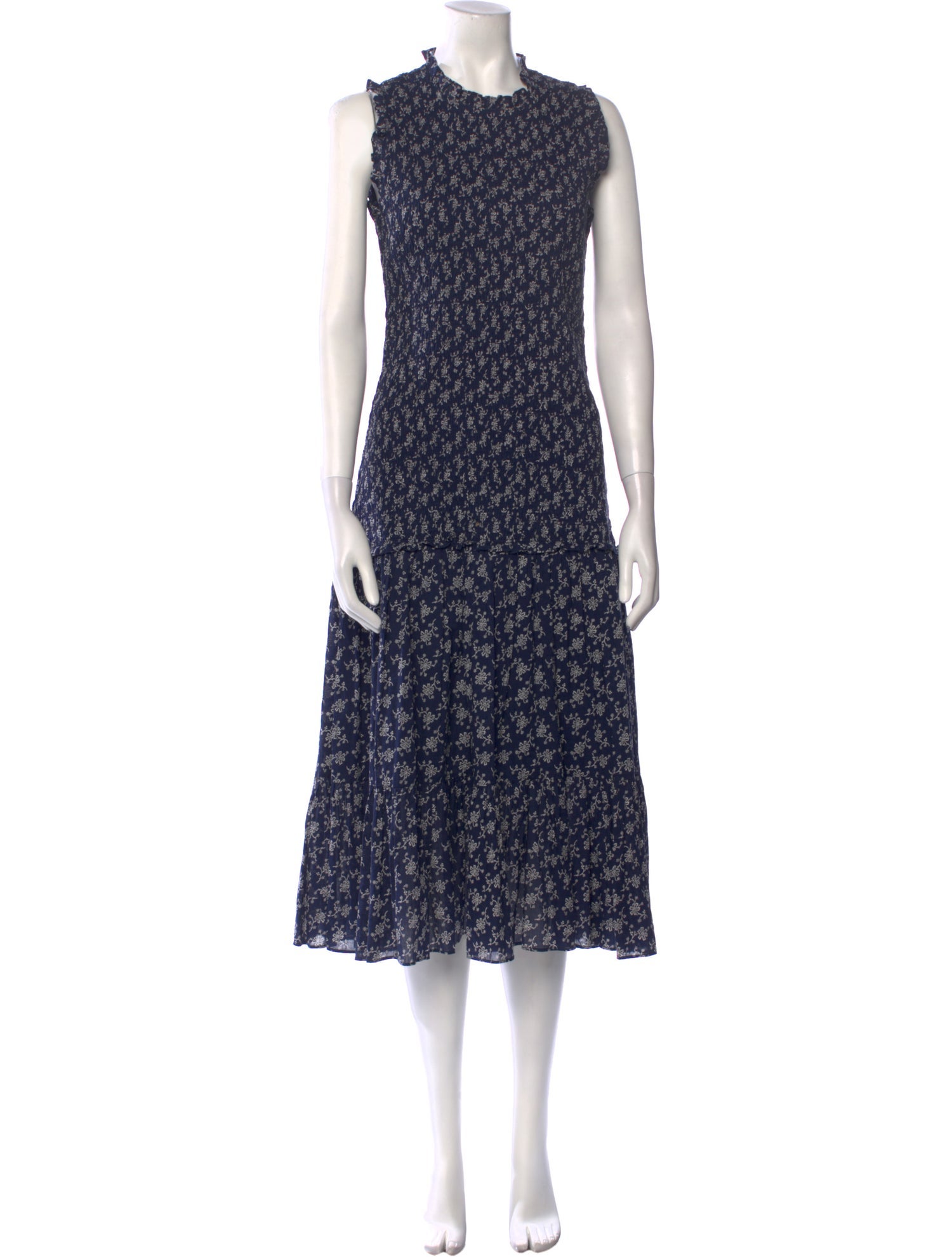 Veronica Beard Floral Print Long Dress