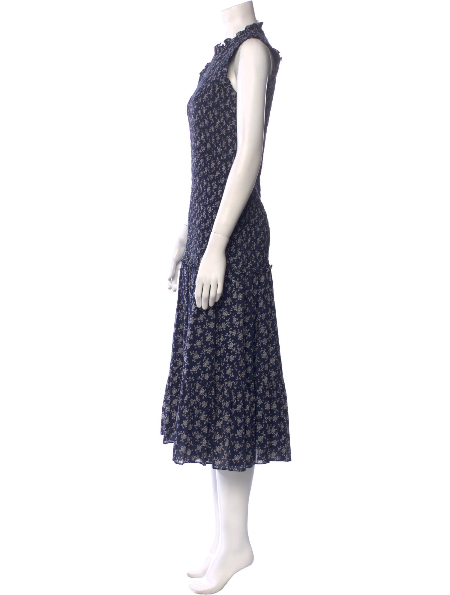 Veronica Beard Floral Print Long Dress