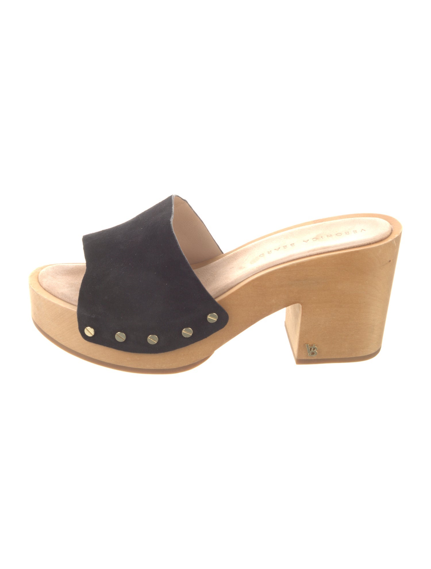 Veronica Beard Suede Colorblock Pattern Slides