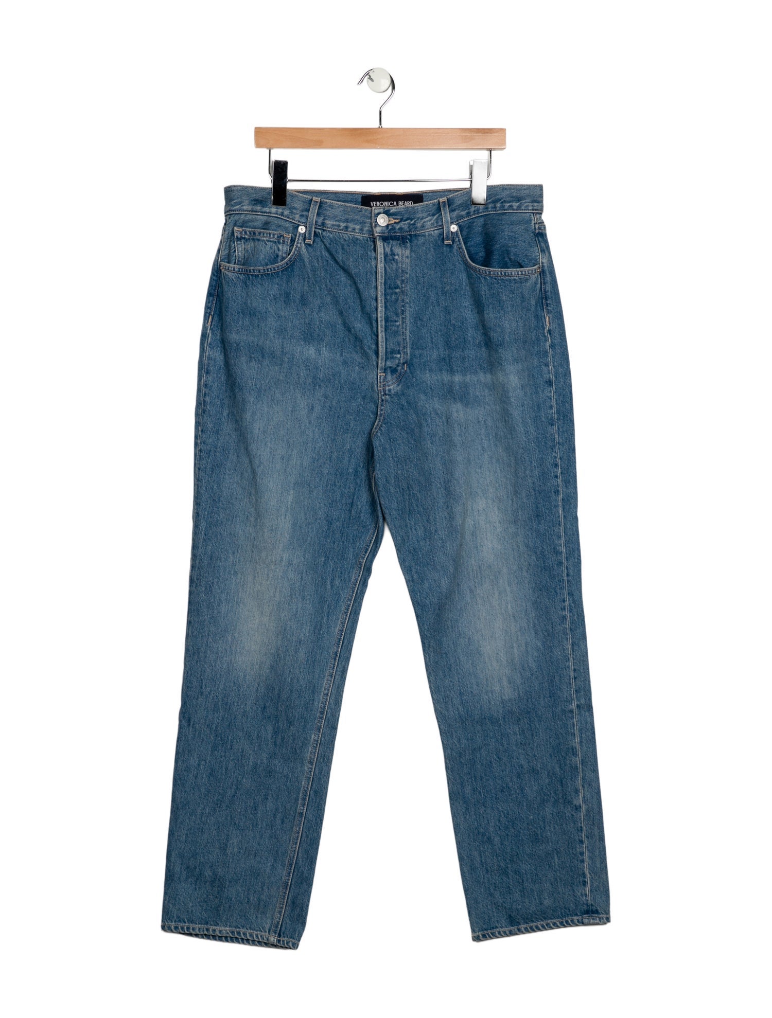 Veronica Beard High-Rise Straight Leg Jeans