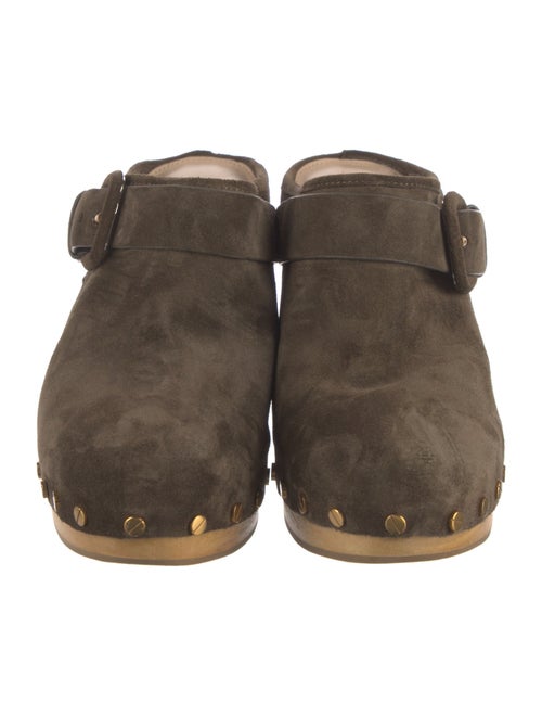 Veronica Beard Suede Studded Accents Mules