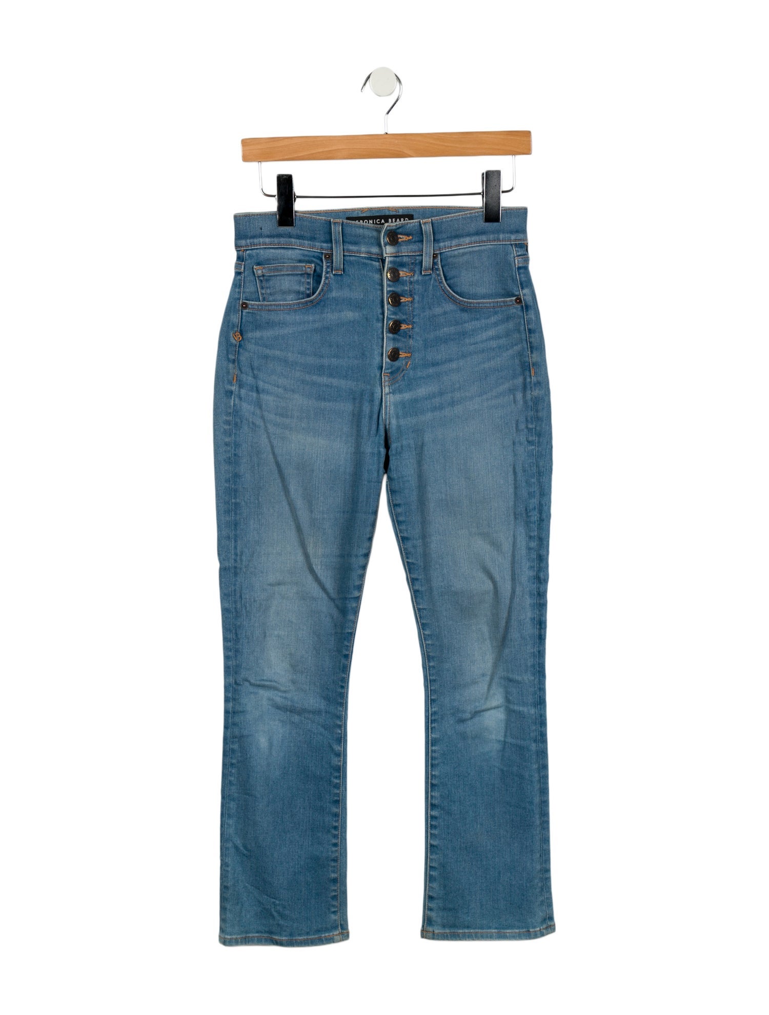 Veronica Beard High-Rise Straight Leg Jeans