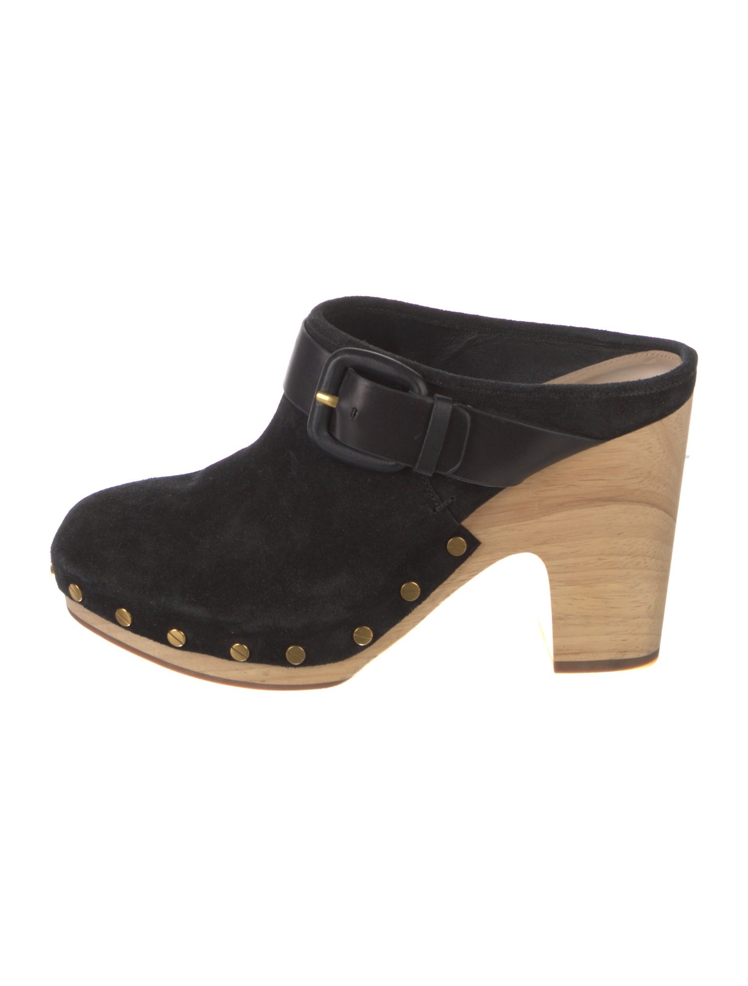 Veronica Beard Suede Colorblock Pattern Mules