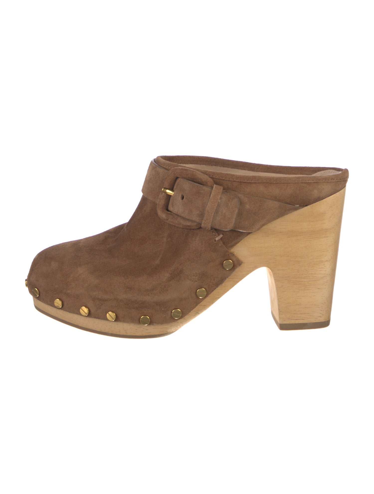 Veronica Beard Suede Studded Accents Mules