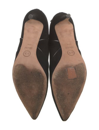 Veronica Beard Suede Leather Trim Embellishment Western Boots