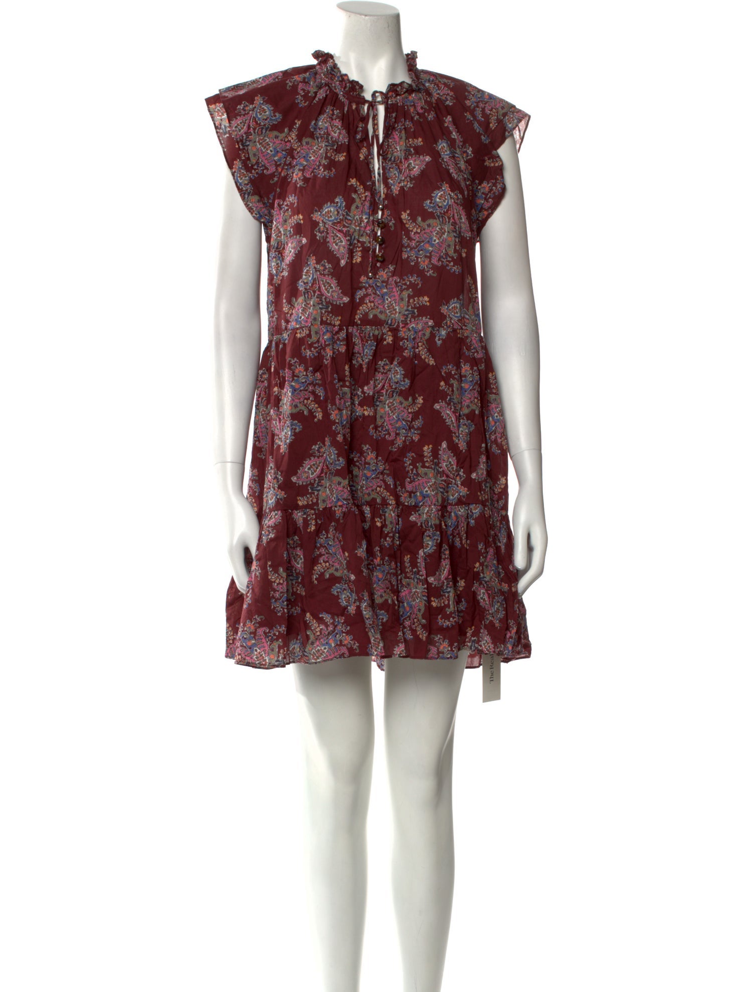 MISA Los Angeles Floral Print Mini Dress - Neutrals Dresses