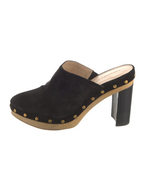 Veronica Beard Suede Studded Accents Mules