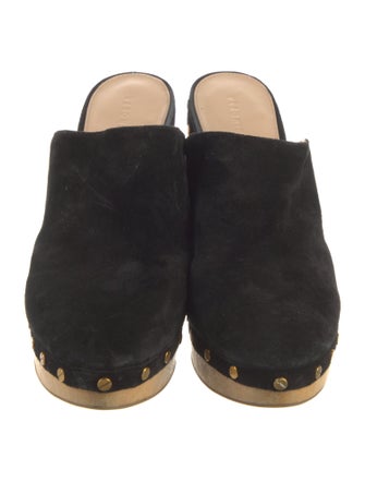 Veronica Beard Suede Studded Accents Mules