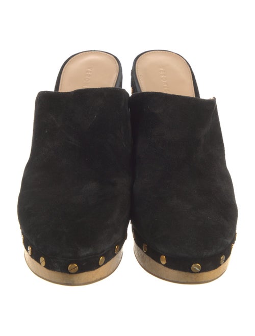 Veronica Beard Suede Studded Accents Mules