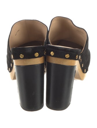 Veronica Beard Suede Studded Accents Mules