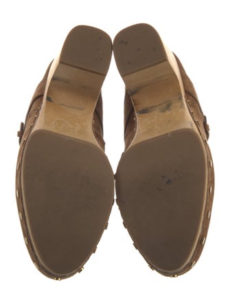 Veronica Beard Suede Studded Accents Mules