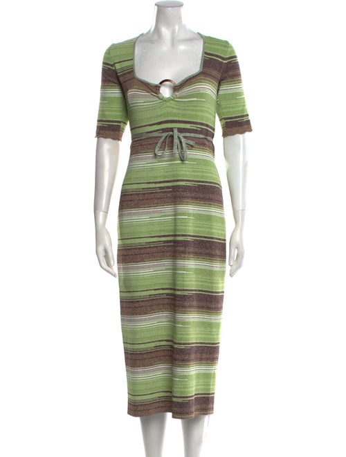 Veronica Beard Striped Midi Length Dress