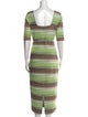 Veronica Beard Striped Midi Length Dress
