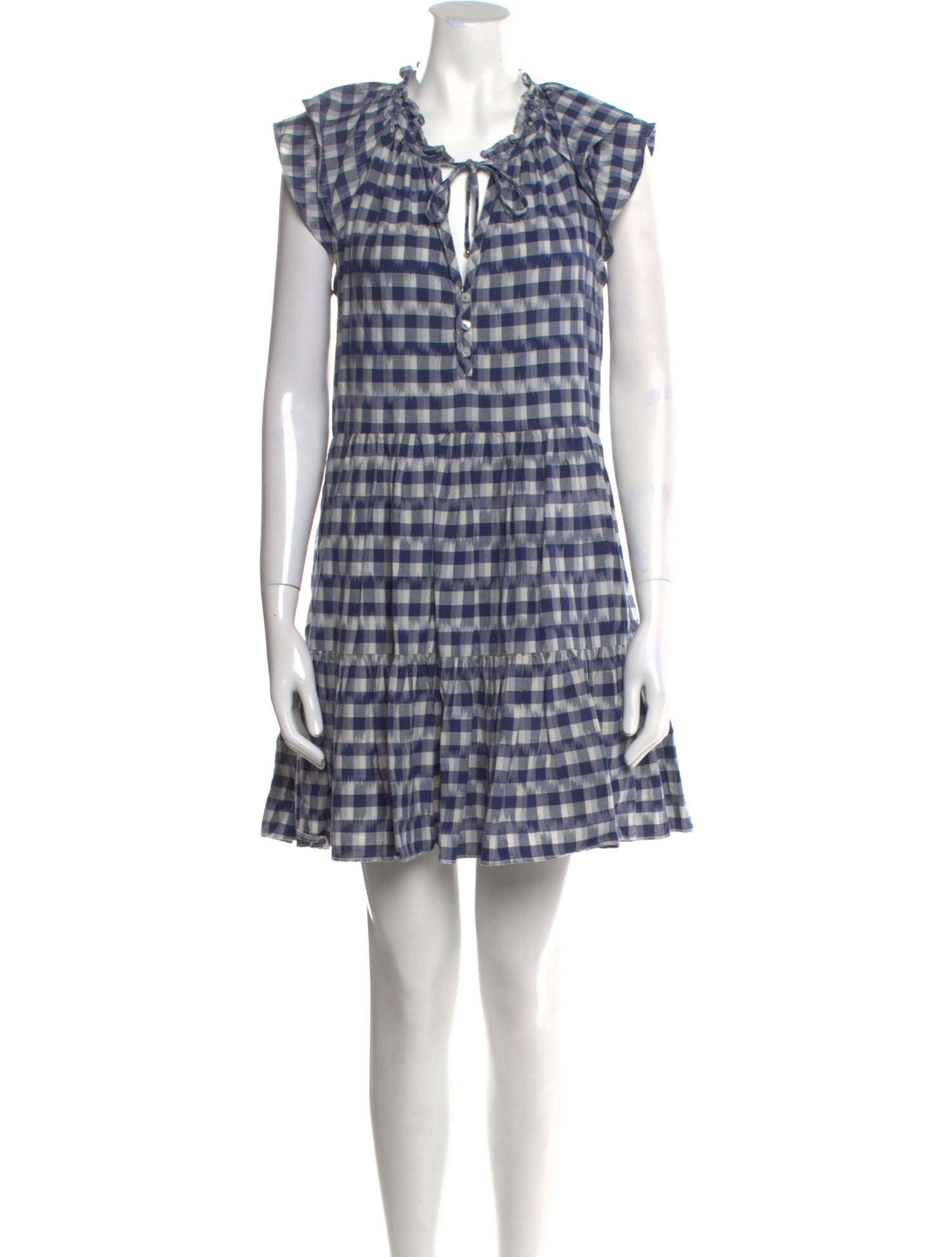 Veronica Beard Plaid Print Mini Dress