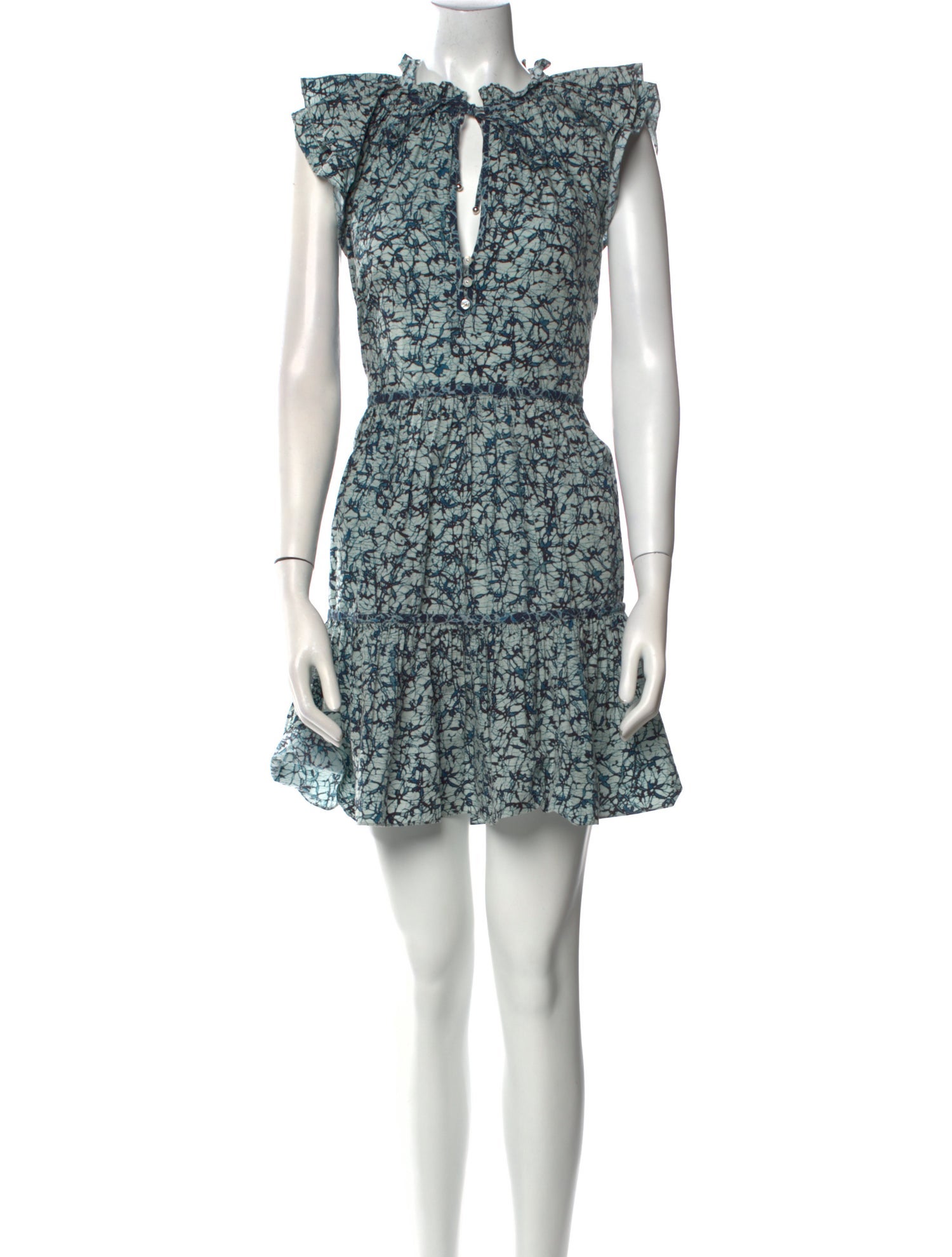 Veronica Beard Floral Print Mini Dress