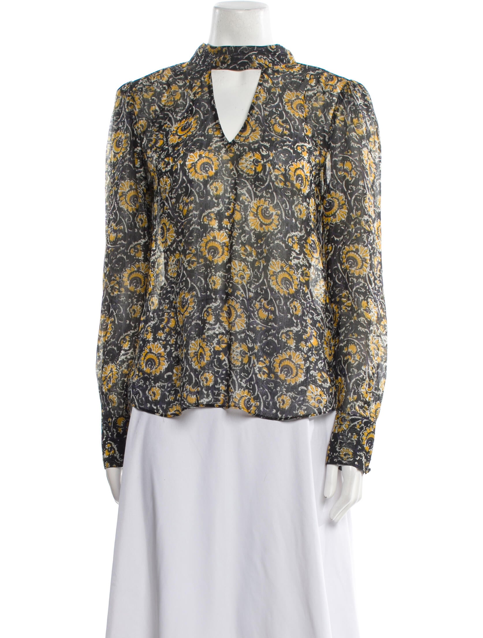 Veronica Beard Silk Floral Print Blouse