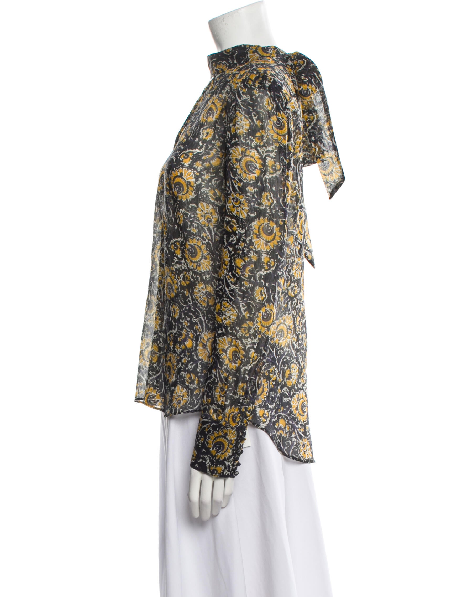 Veronica Beard Silk Floral Print Blouse