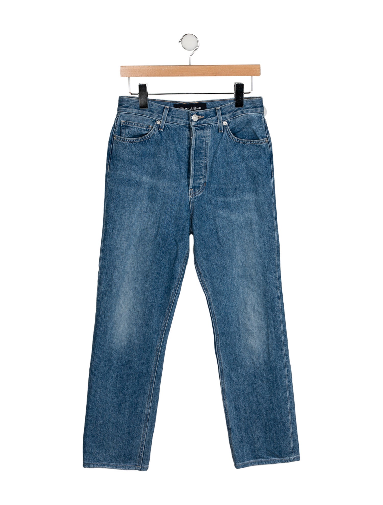 Veronica Beard Mid-Rise Straight Leg Jeans