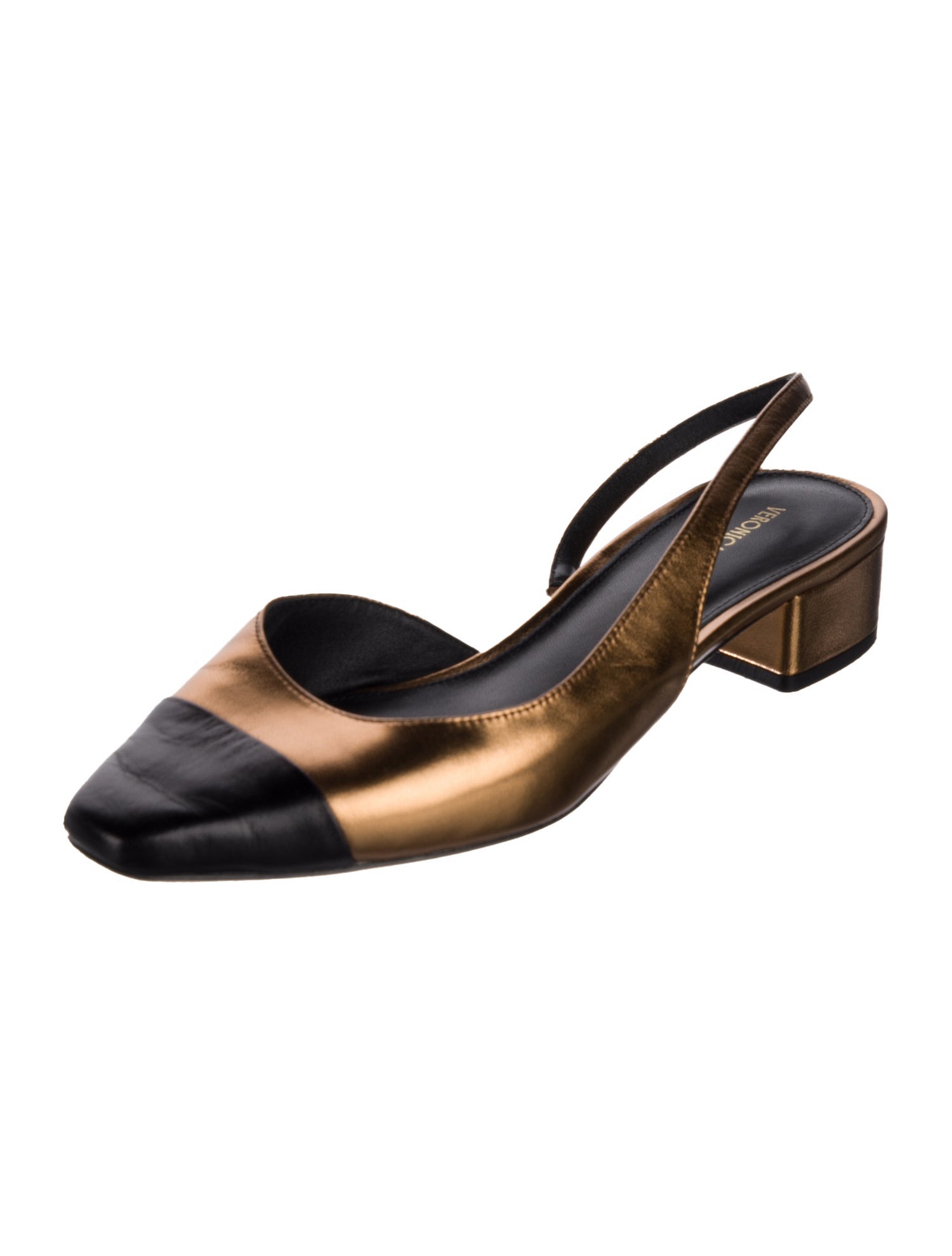 Veronica Beard Leather Printed Slingback Flats