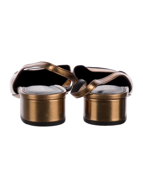 Veronica Beard Leather Printed Slingback Flats