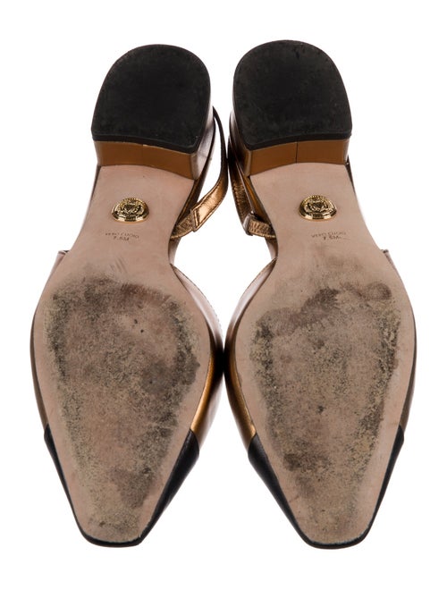 Veronica Beard Leather Printed Slingback Flats
