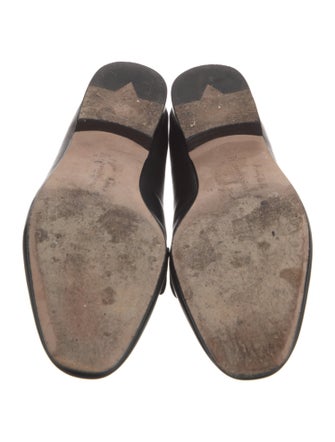 Veronica Beard Leather Chain-Link Accents Loafers