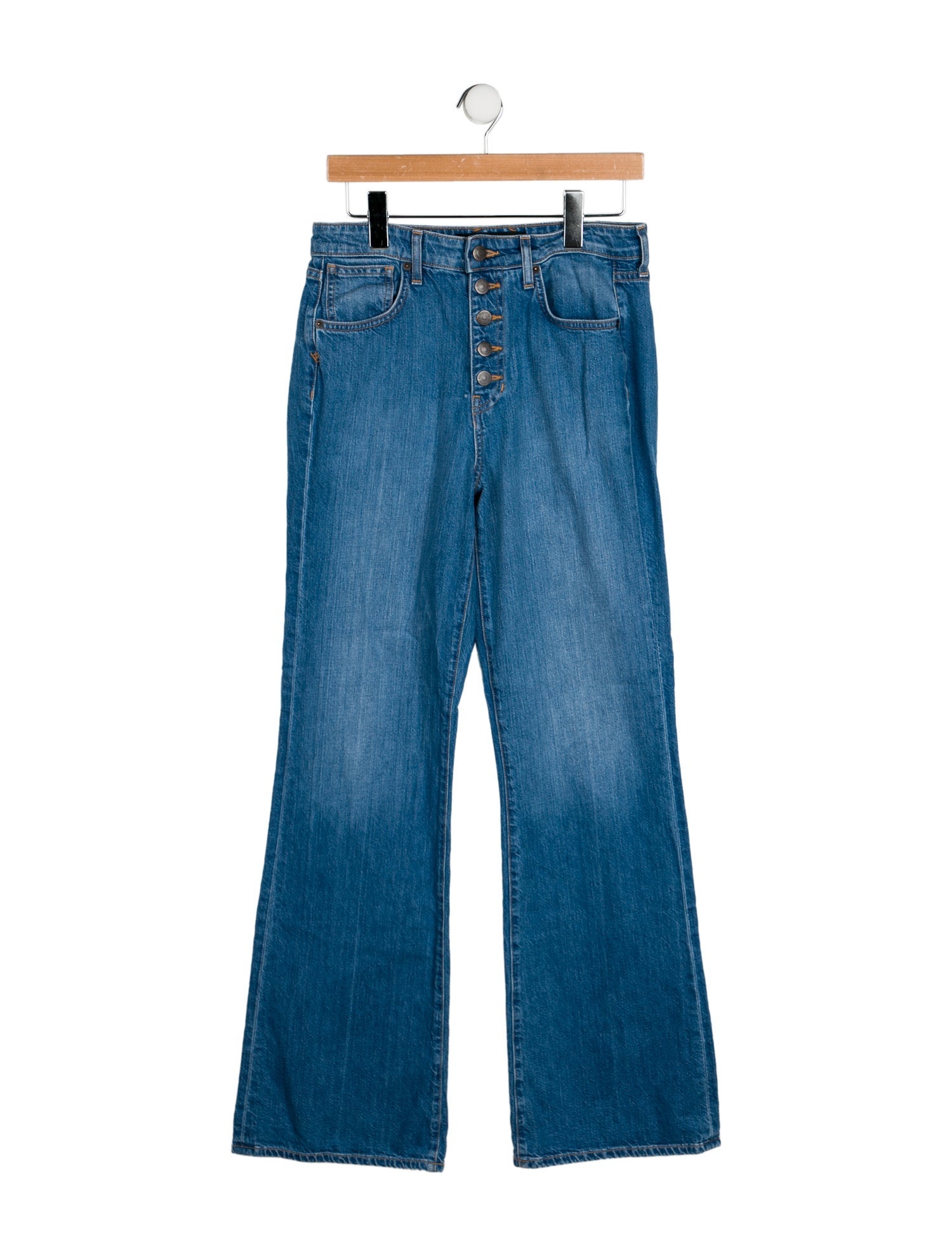 Veronica Beard High-Rise Wide Leg Jeans