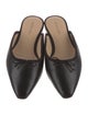 Veronica Beard Leather Bow Accents Mules