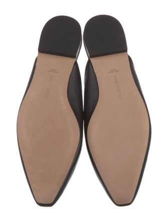 Veronica Beard Leather Bow Accents Mules