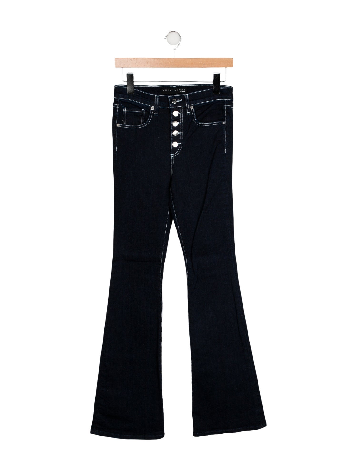 Veronica Beard High-Rise Wide Leg Jeans