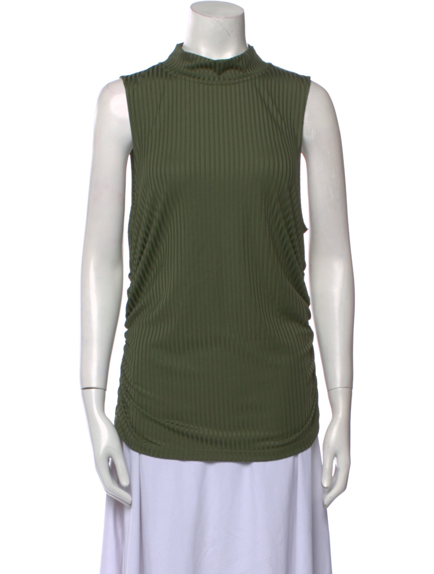 Veronica Beard Mock Neck Sleeveless Top