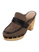 Veronica Beard Wool Studded Accents Mules