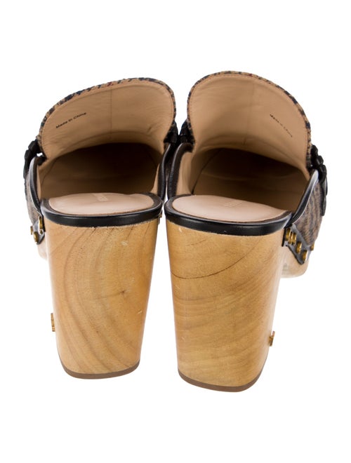 Veronica Beard Wool Studded Accents Mules