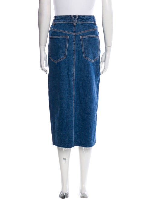 Veronica Beard Raw-Edge Trim Midi Length Skirt