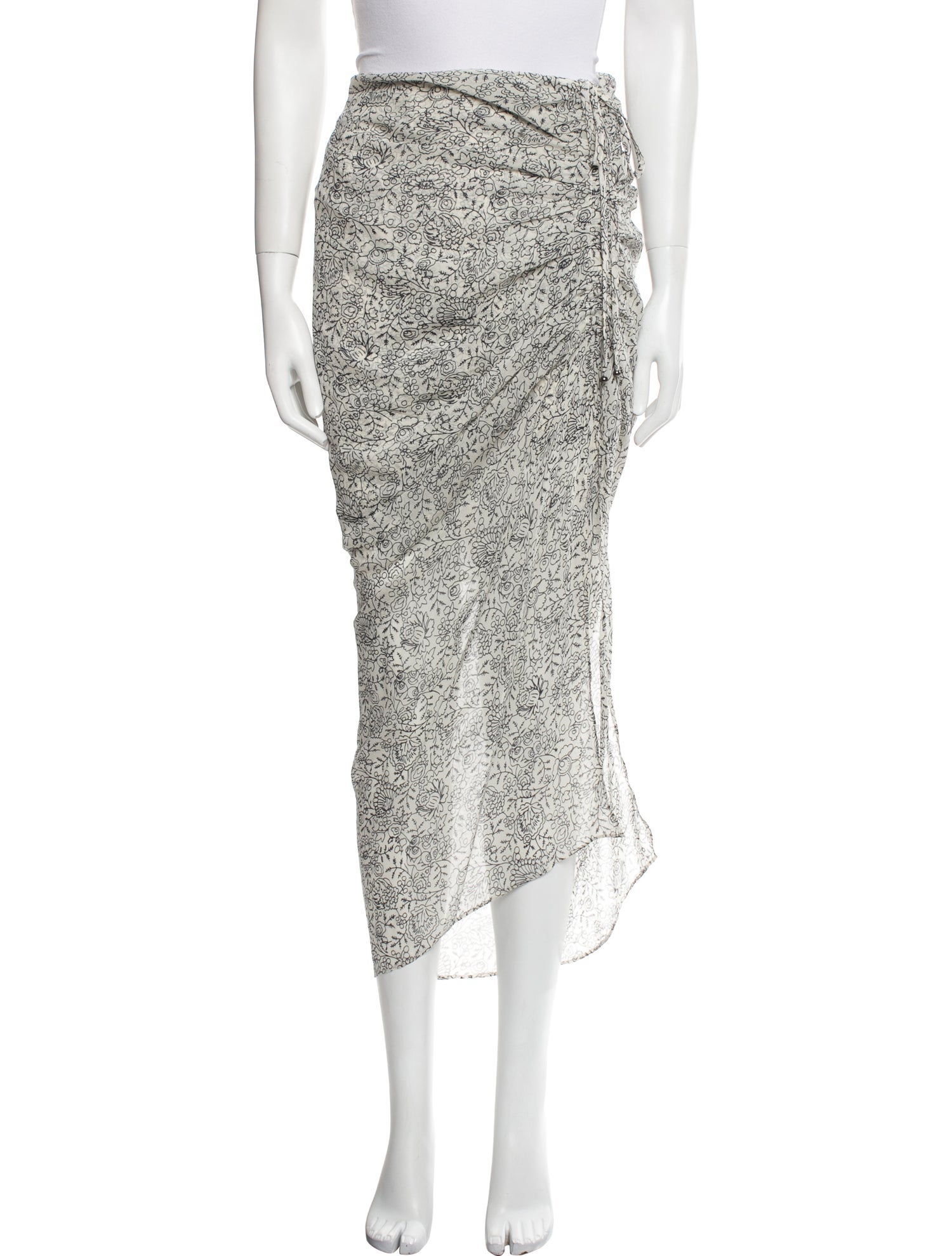 Veronica Beard Silk Midi Length Skirt