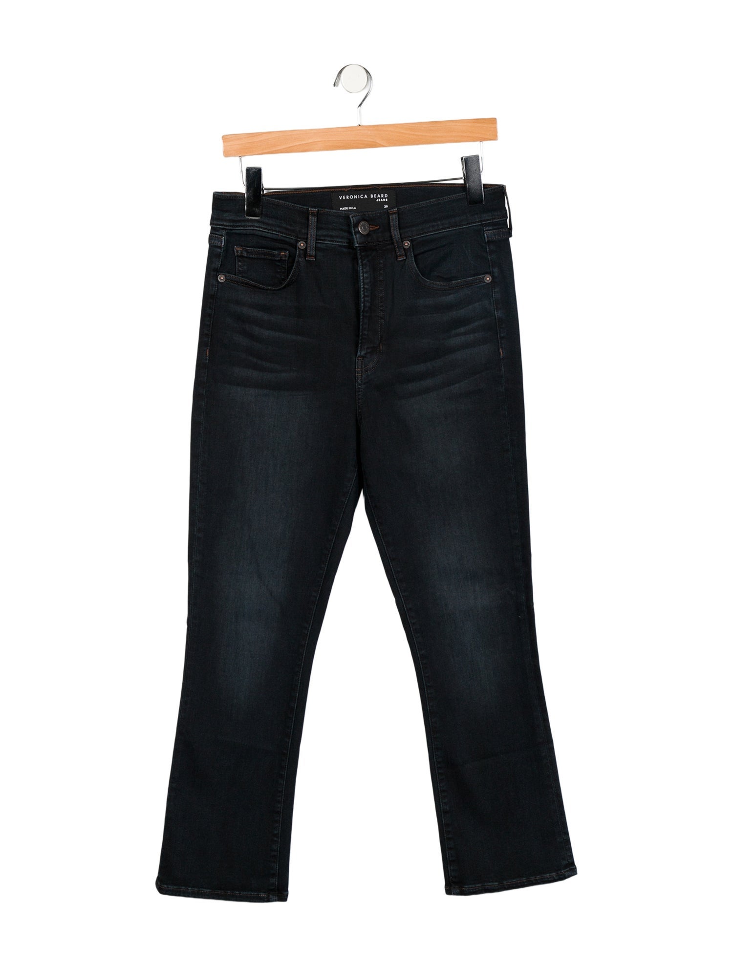Veronica Beard High-Rise Straight Leg Jeans