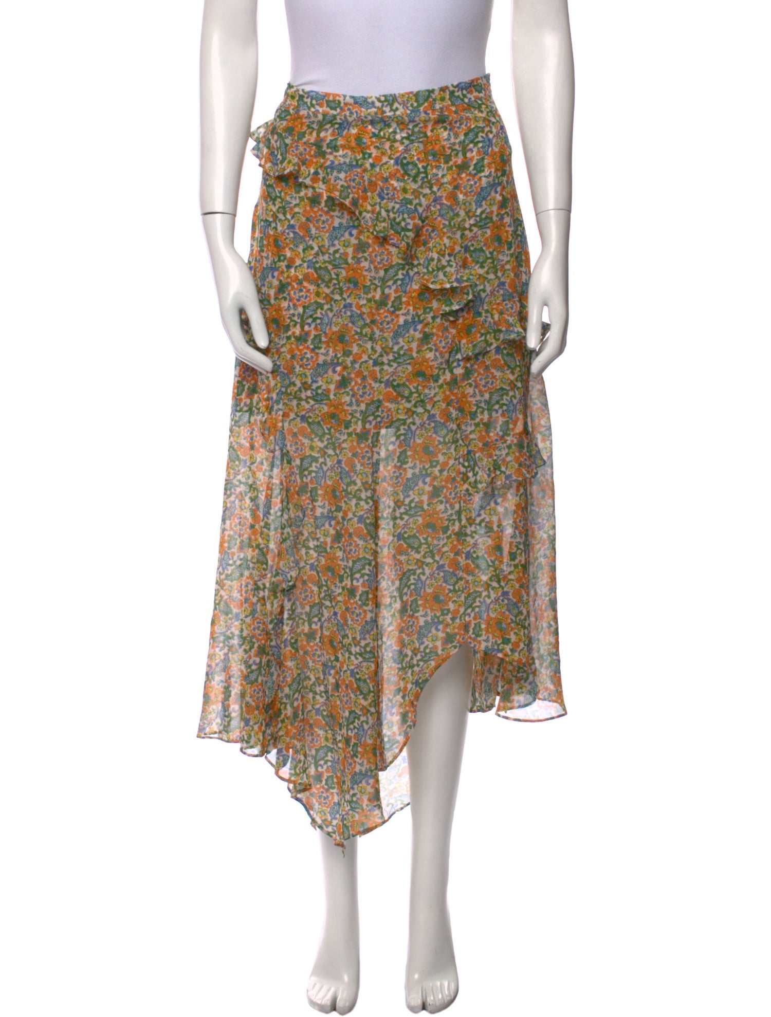 Veronica Beard Silk Long Skirt