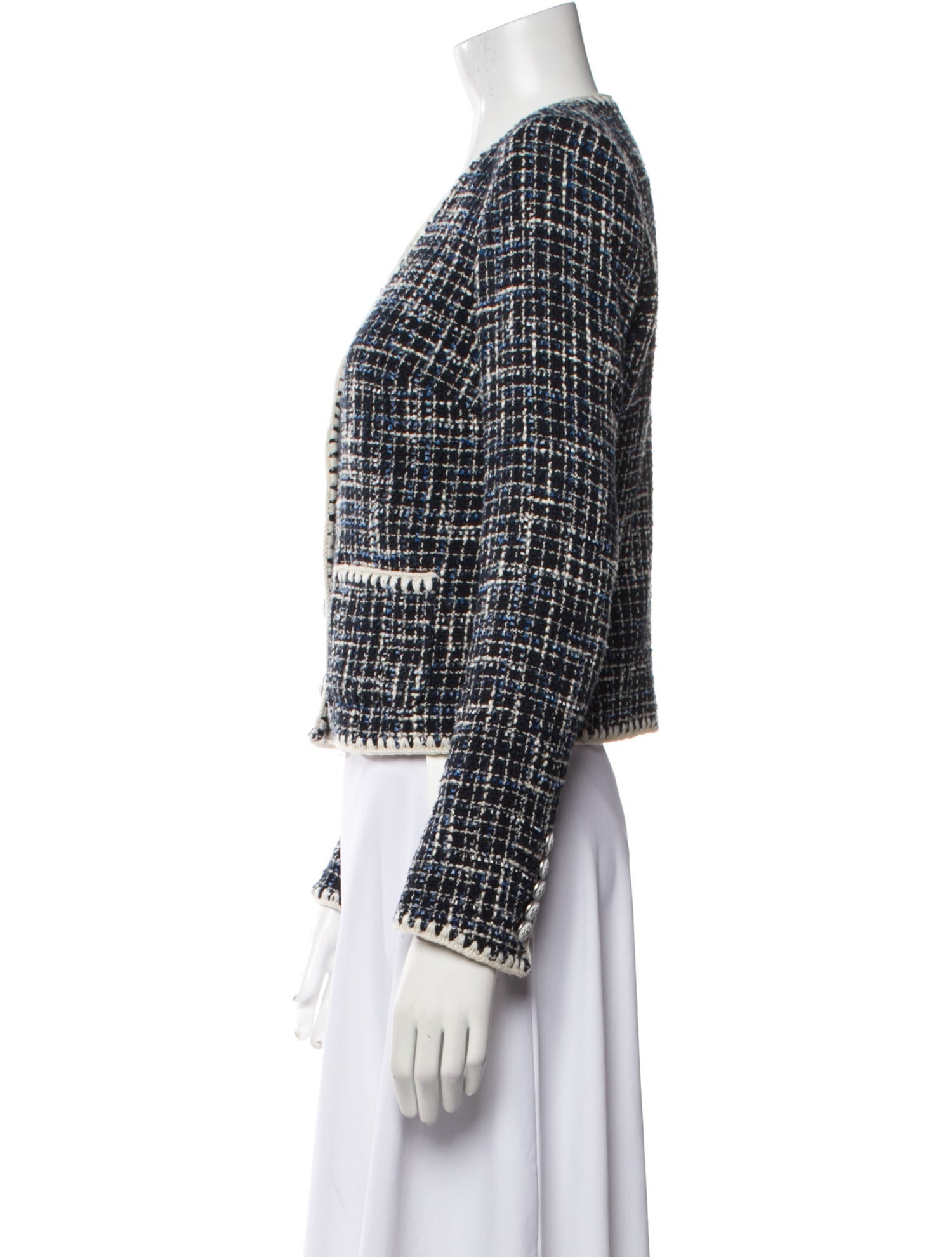 Veronica Beard Tweed Pattern Evening Jacket