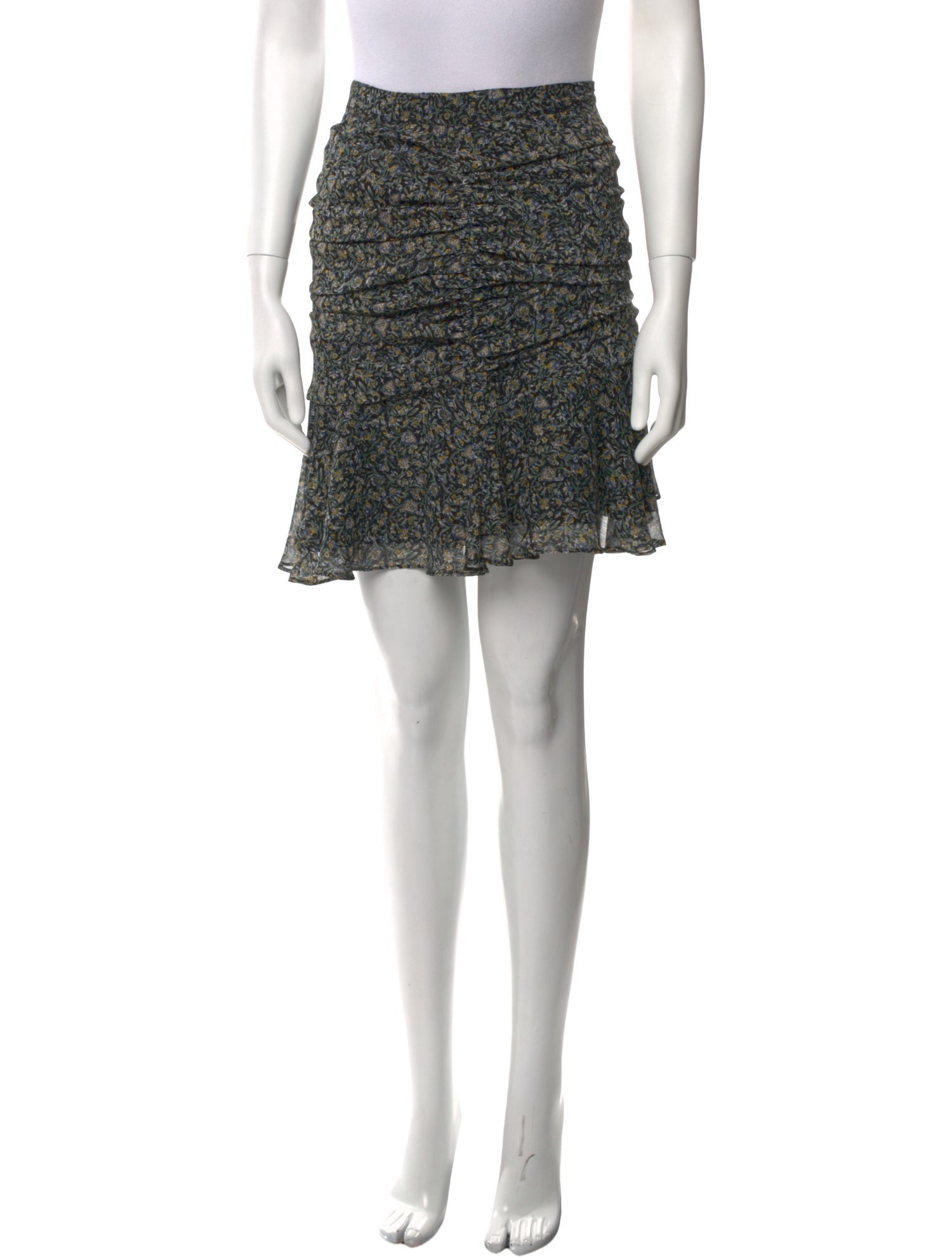 Veronica Beard Floral Print Mini Skirt