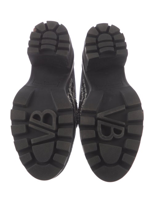 Veronica Beard Leather Houndstooth Print Mules