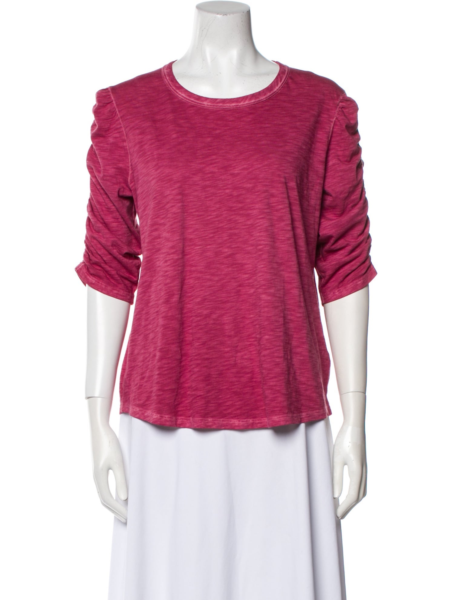 Veronica Beard Scoop Neck Three-Quarter Sleeve T-Shirt