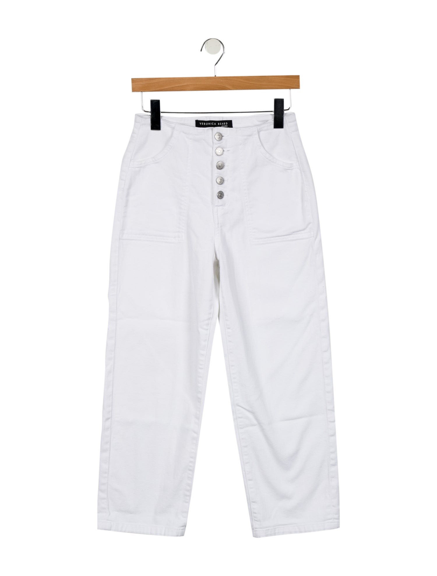 Veronica Beard Mid-Rise Straight Leg Jeans