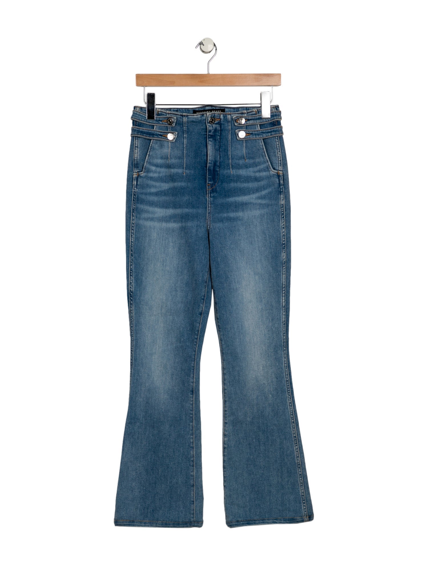 Veronica Beard Beverly Skinny Flare High Rise Wide Leg Jeans