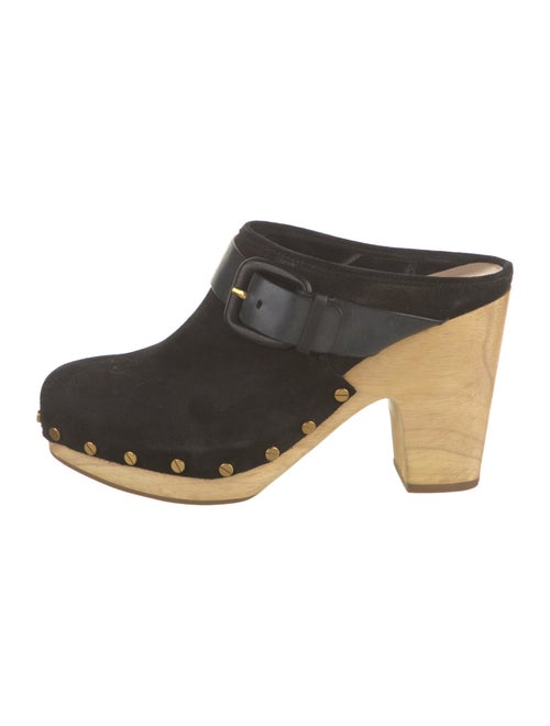 Veronica Beard Suede Studded Accents Mules