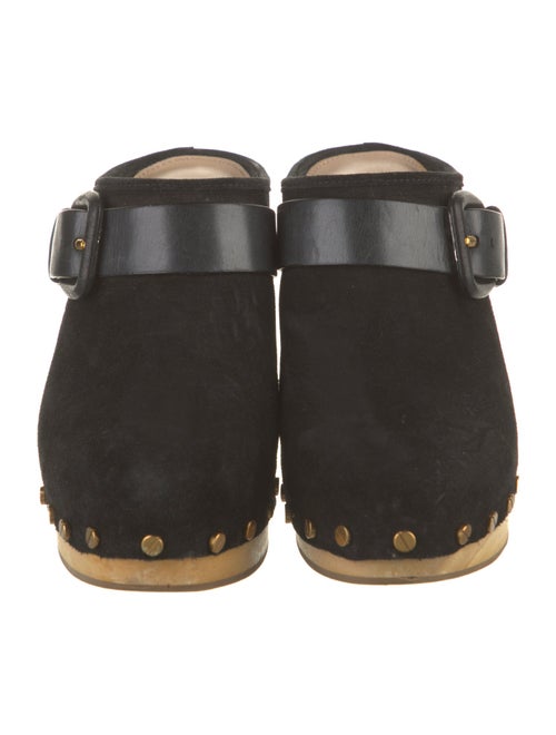Veronica Beard Suede Studded Accents Mules